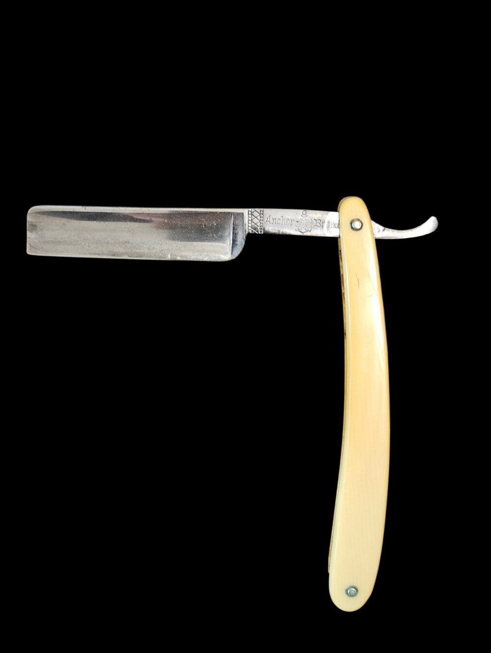 Straight Razor by Wester Bros Anchor Brand Vintage Solingen Germany Yellow